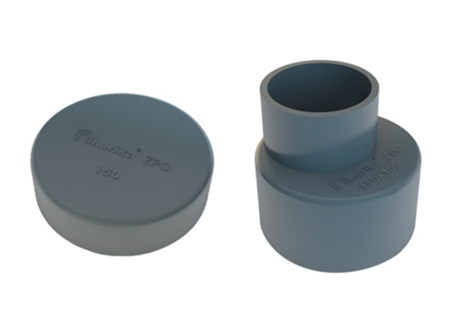 ZPC - Epoxy & Zinc Coated Cast Iron Hubless End Cap &  Reducer